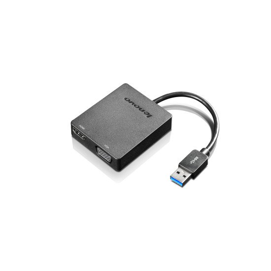 Lenovo Universal USB 3.0 to VGA/HDMI USB Type-A Noir