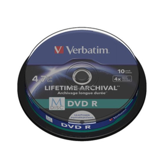 Verbatim M-Disc DVDR imprimable 10p.