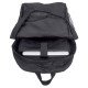 Manhattan Sac à dos Knappack 15,6", noir, ÉCONOMIQUE, léger, compartiment PC, poche accessoires, bretelles rembourrées réglables, porte-bouteille, garantie 3 ans