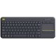 Logitech K400 Plus clavier sans fil QWERTZ DE Noir