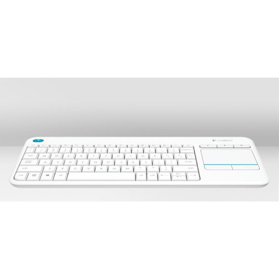 Logitech K400 Plus clavier sans fil QWERTZ Allemand Blanc