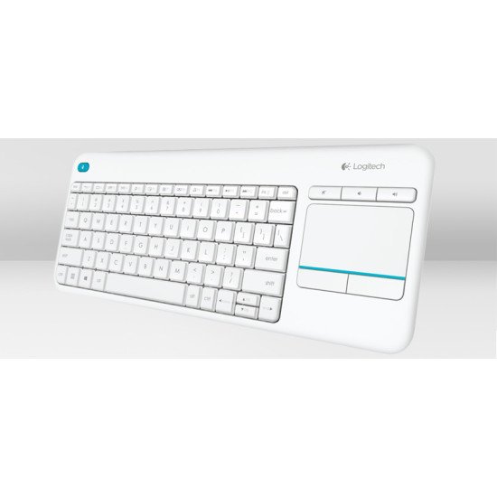 Logitech K400 Plus clavier sans fil QWERTZ Allemand Blanc