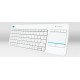 Logitech K400 Plus clavier sans fil QWERTZ Allemand Blanc