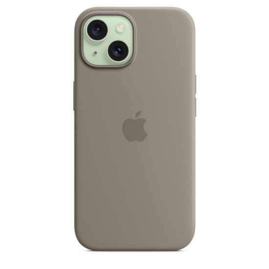Apple Coque en silicone avec MagSafe pour iPhone 15 - Argile Apple Coque en silicone avec MagSafe pour iPhone 15 - Argile