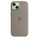 Apple Coque en silicone avec MagSafe pour iPhone 15 - Argile Apple Coque en silicone avec MagSafe pour iPhone 15 - Argile