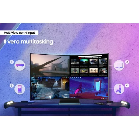 Samsung Odyssey S55CG970NU écran PC 139,7 cm (55") 3840 x 2160 pixels 4K Ultra HD LED Noir Samsung Odyssey S55CG970NU écran PC 139,7 cm (55") 3840 x 2160 pixels 4K Ultra HD LED Noir