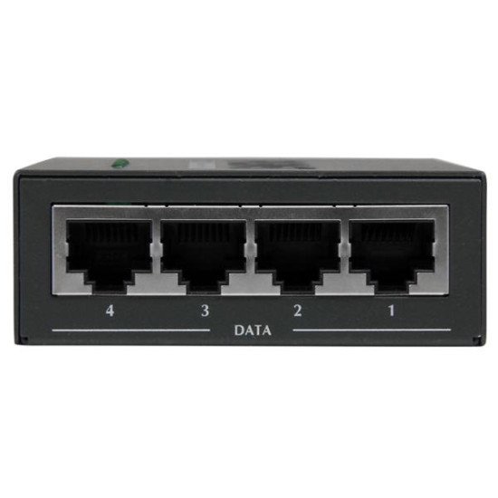 StarTech.com Injecteur PoE+ à 4 ports Gigabit - Midspan Power over Ethernet - 802.3at/af