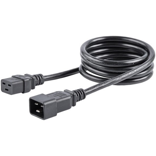 StarTech.com Câble de Rallonge de 1,8m Gros Calibre, IEC 320 C19 à IEC 320 C20 Noir, 15A 250V, 14AWG, Câble de Rallonge Électrique de Gros Calibre, Câble d'Alimentation CA de Gros Calibre, UL Listed StarTech.com Câble de Rallonge de 1,8m Gros Calibre, IEC 320 C19 à IEC 320 C20 Noir, 15A 250V, 14AWG, Câble de Rallonge Électrique de Gros Calibre, Câble d'Alimentation CA de Gros Calibre, UL Listed