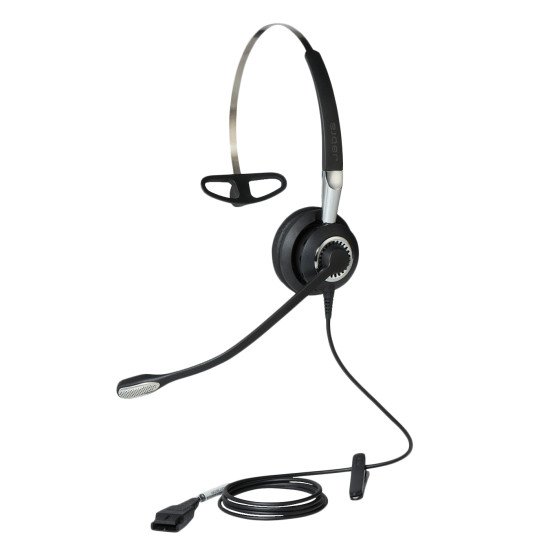 Jabra Biz 2400 II QD Mono UNC 3 in 1 Casque Avec fil Minerve, Crochets auriculaires, Arceau Bureau/Centre d'appels Noir, Argent