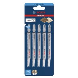 Bosch 2 608 900 551 Lame de scie sauteuse, à chantourner et sabre Lames de scie sauteuse Acier fin au carbone 5 pièce(s)