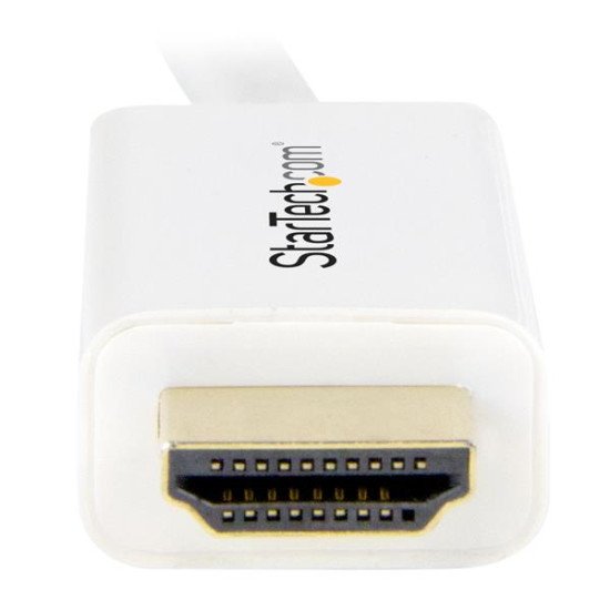 StarTech.com Câble adaptateur Mini DisplayPort vers HDMI de 1 m - M/M - 4K - Blanc