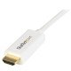 StarTech.com Câble adaptateur Mini DisplayPort vers HDMI de 2 m - M/M - 4K - Blanc