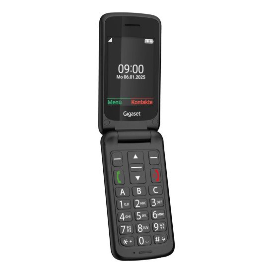 Gigaset GL595 7,11 cm (2.8") 114 g Noir Téléphone pour seniors Gigaset GL595 7,11 cm (2.8") 114 g Noir Téléphone pour seniors