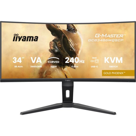 iiyama G-MASTER GCB3486WQSCP-B1 écran PC 86,4 cm (34") 1440 x 3440 pixels 4K Ultra HD Noir iiyama G-MASTER GCB3486WQSCP-B1 écran PC 86,4 cm (34") 1440 x 3440 pixels 4K Ultra HD Noir