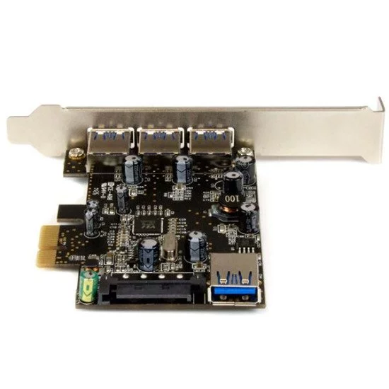 StarTech.com Carte contrôleur PCI Express à 4 ports USB 3.0 - 3 externes 1 interne - Adaptateur PCIe USB avec UASP StarTech.com Carte contrôleur PCI Express à 4 ports USB 3.0 - 3 externes 1 interne - Adaptateur PCIe USB avec UASP