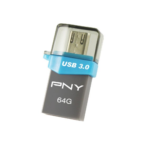 PNY OTG Duo-Link OU3 64GB lecteur USB flash 64 Go USB Type-A / Micro-USB 3.2 Gen 1 (3.1 Gen 1) Noir
