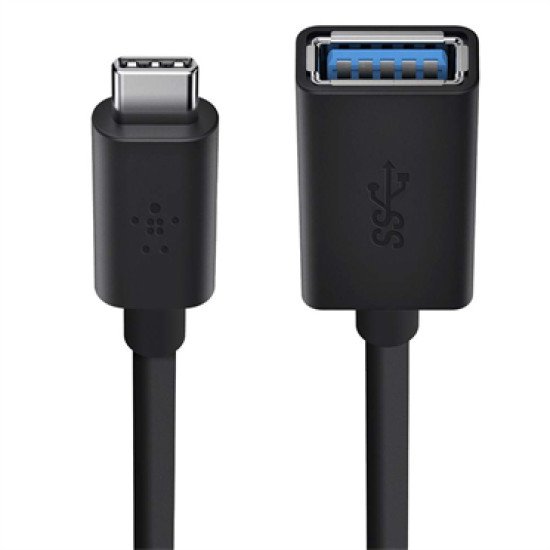 Belkin F2CU036btBLK câble USB 3.2 Gen 1 (3.1 Gen 1) USB C USB A Noir