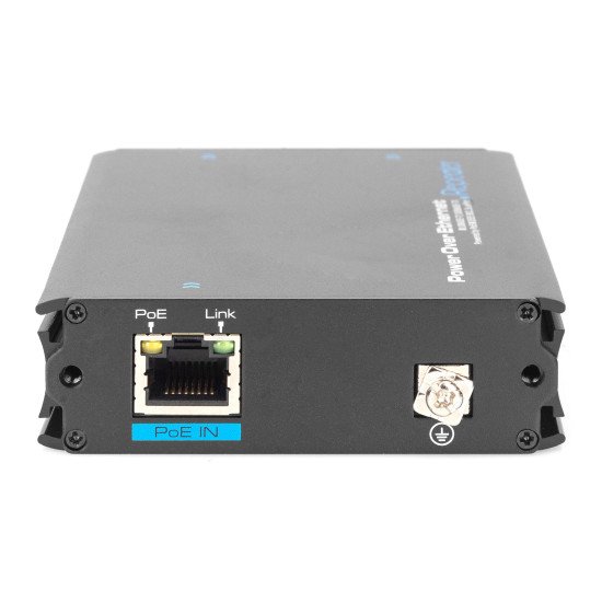 Digitus Port Fast Ethernet PoE + Rallonge avec 1 port d'entrée 10/100Mb/s et 2 ports de sortie 10/100Mb/s