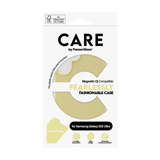 PanzerGlass CARE by ® Fashionable Case Chardonnay w. Qi Compatible Samsung Galaxy S25 Ultra coque de protection pour téléphones portables Housse Jaune PanzerGlass CARE by ® Fashionable Case Chardonnay w. Qi Compatible Samsung Galaxy S25 Ultra coque de protection pour téléphones portables Housse Jaune