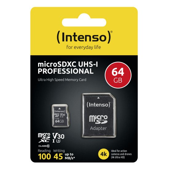 Intenso 3433490 mémoire flash 64 Go MicroSDXC UHS-I Classe 10