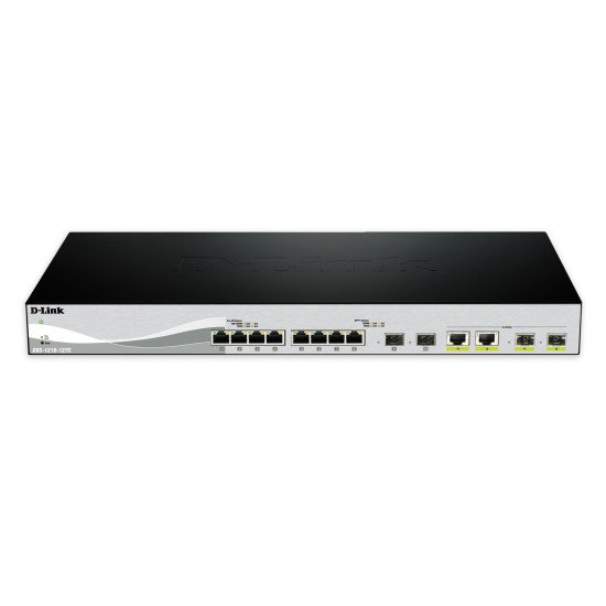 D-Link DXS-1210-12SC/E commutateur réseau Géré L2 10G Ethernet (100/1000/10000) 1U Noir, Argent