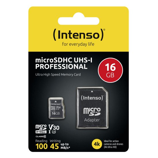 Intenso 3433470 mémoire flash 16 Go MicroSDHC UHS-I Classe 10