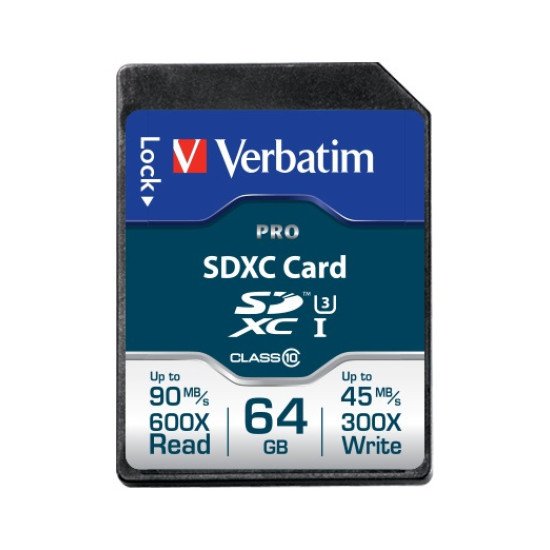 Verbatim Pro mémoire flash 64 Go SDXC Classe 10 UHS