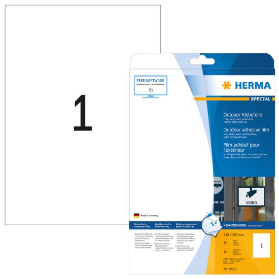 HERMA 9500 étiquette à imprimer Blanc Imprimante d'étiquette adhésive