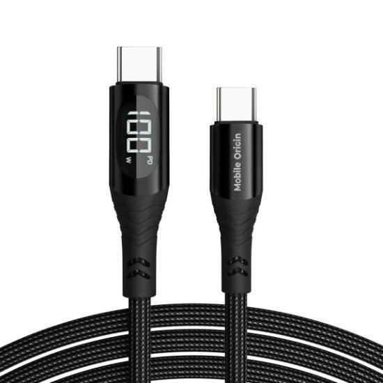 Mobile Origin MO-100WDC-CB2 câble USB USB 2.0 1,5 m USB C 0,48 Gbit/s 100 W Noir