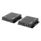 Manhattan Kit d'extension KVM HDMI 1080p sur IP, étend le signal 1080p@60 Hz jusqu'à 120 m via câble Ethernet Cat6 ou réseau IP, émetteur et récepteur, ports USB-A pour PC, souris et clavier, noir, garantie de 3 ans