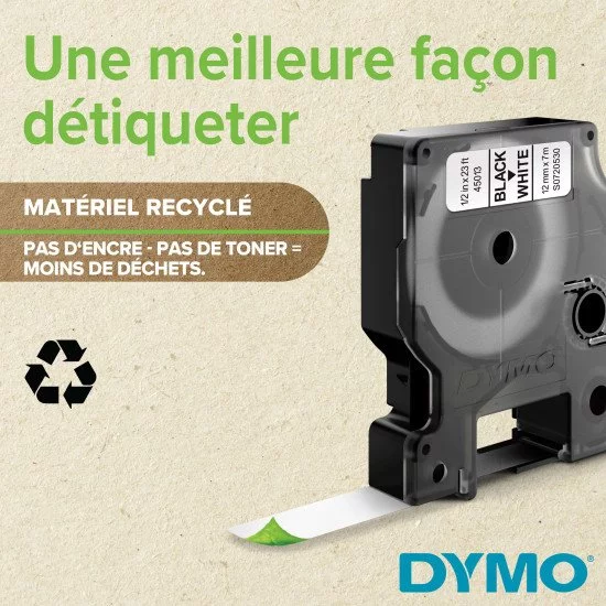 DYMO D1 - Standard Étiquettes - Noir sur rouge - 19mm x 7m DYMO D1 - Standard Étiquettes - Noir sur rouge - 19mm x 7m