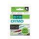 DYMO D1 - Standard Étiquettes - Noir sur vert - 19mm x 7m