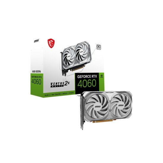 MSI GeForce RTX 4060 VENTUS 2X WHITE 8G OC NVIDIA 8 Go GDDR6