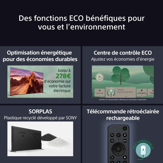 Sony FWD-75XR90 TV 190,5 cm (75") 4K Ultra HD Smart TV Wifi Noir Sony FWD-75XR90 TV 190,5 cm (75") 4K Ultra HD Smart TV Wifi Noir