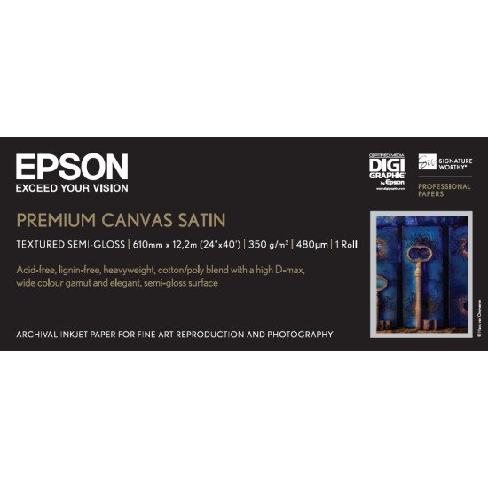 Epson Toile Premium Canvas Satin 350g 24" (0,610x12,2m)