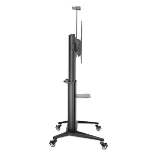 Manhattan Support sur roulettes pour TV/moniteurs, écrans 70" à 120", Compatibilité VESA : de 200x200 à 1000x600 mm (vérifiez les dimensions des quatre trous de fixation à l'arrière), charge max. 140 kg, hauteur réglable 1250–1600 mm