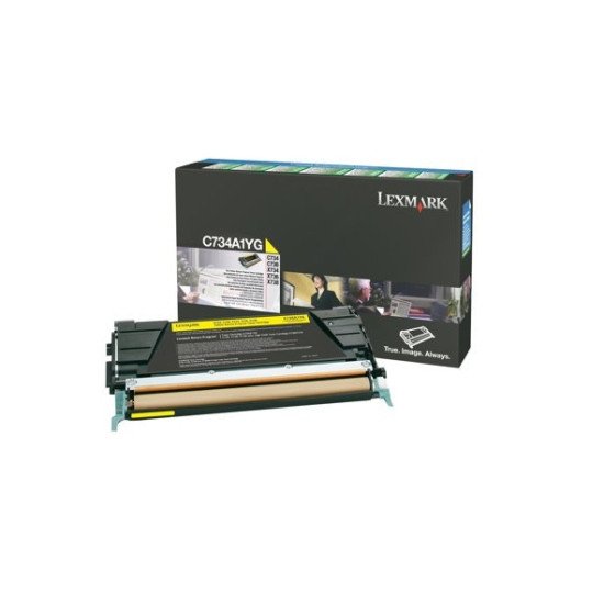 Lexmark C734A1YG Cartouche de toner 1 pièce(s) Original Jaune Lexmark C734A1YG Cartouche de toner 1 pièce(s) Original Jaune
