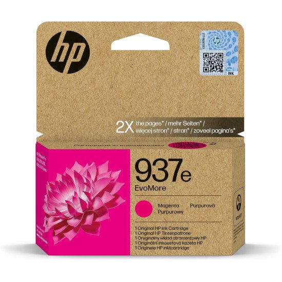 HP 937e Cartouche d'encre authentique Magenta EvoMore HP 937e Cartouche d'encre authentique Magenta EvoMore