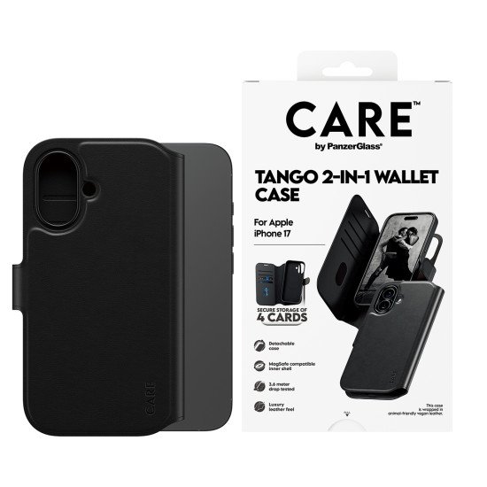 PanzerGlass CARE by ® Feature Case Tango Two-in-One Walle Case w. MagSafe iPhone 17 coque de protection pour téléphones portables Housse Noir PanzerGlass CARE by ® Feature Case Tango Two-in-One Walle Case w. MagSafe iPhone 17 coque de protection pour téléphones portables Housse Noir