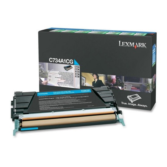 Lexmark C734A1CG Cartouche de toner 1 pièce(s) Original Cyan