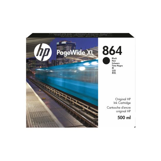 HP Cartouche d'encre 864 PageWide XL, noir, 500 ml