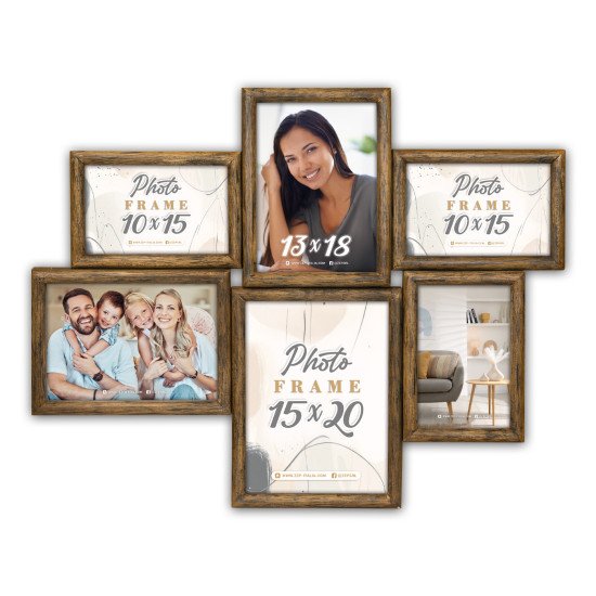 ZEP ZL486 cadre photos Multi cadre Marron