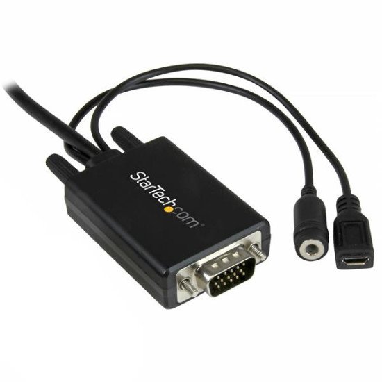 StarTech.com Câble adaptateur DisplayPort vers VGA de 2 m avec audio - M/M - 1920x1200 / 1080p