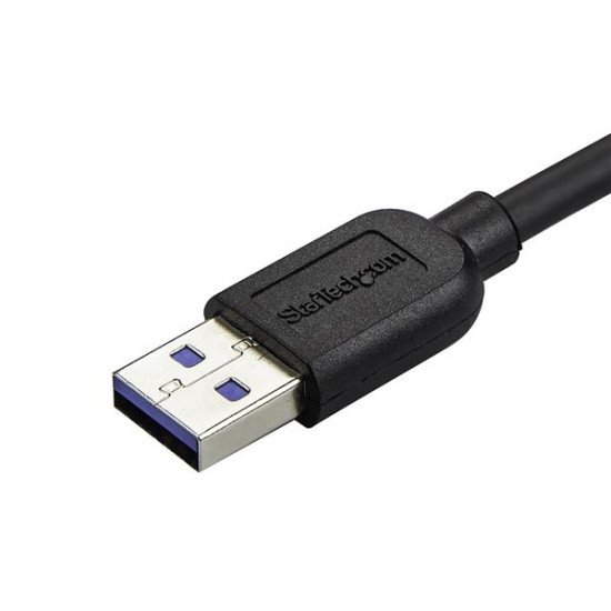 StarTech.com Câble Micro USB 3.0 slim - USB-A vers Micro-B à angle gauche de 1 m - M/M