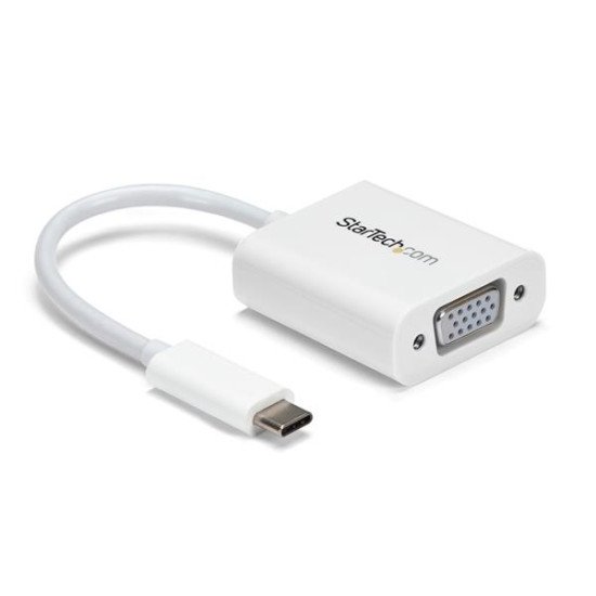 StarTech.com Adaptateur vidéo USB-C vers VGA - M/F - 1920x1200 / 1080p - Blanc