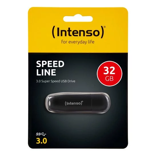 Intenso Speed Line clé USB 32 Go USB Type-A 3.2 Gen 1 (3.1 Gen 1) Noir Intenso Speed Line clé USB 32 Go USB Type-A 3.2 Gen 1 (3.1 Gen 1) Noir