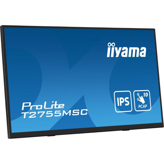 iiyama ProLite T2755MSC-B1 écran PC 68,6 cm (27") 1920 x 1080 pixels Full HD LED Écran tactile Dessus de table Noir