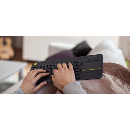 Logitech K400 Plus Clavier Sans fil Noir QWERTY US Int Noir