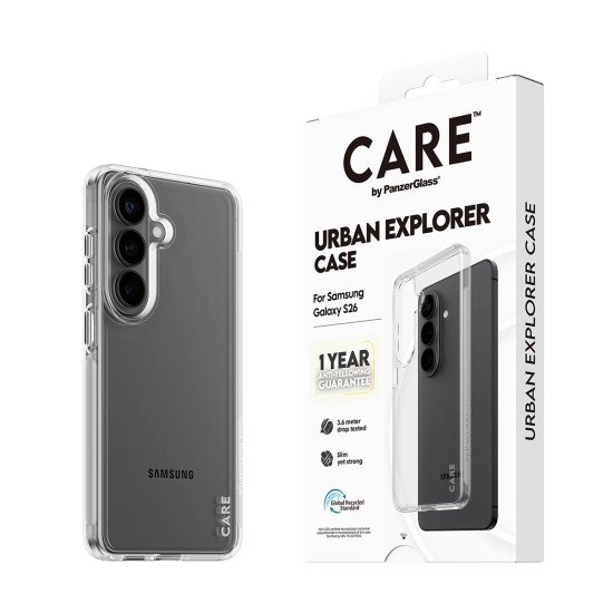 PanzerGlass CARE™ by ® Urban Explorer Case Transparent Samsung Galaxy S26 coque de protection pour téléphones portables Housse