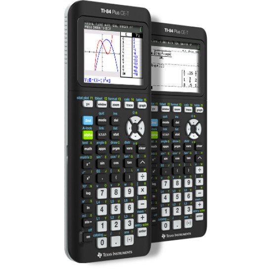 Texas Instruments TI-84 Plus CE-T calculatrice Bureau Calculatrice graphique Noir